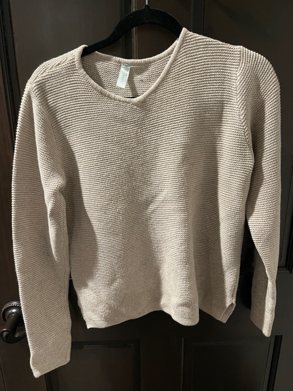 SahalieBeige Knit Crewneck Sweater